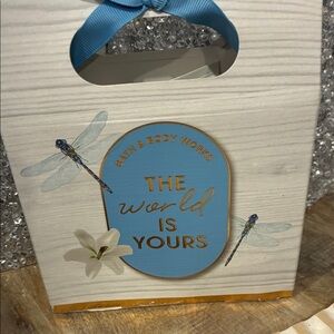 Bath & Body Works Blue and White Gift Bag